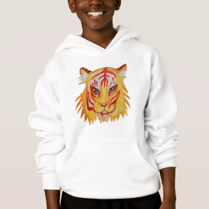Fleece der Kinder Pullover Hoodie Tiger Zeichnend