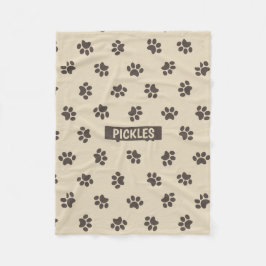Fleece Dog Paws Doggie Blanket