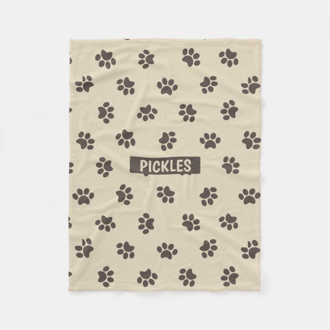 Fleece Dog Paws Doggie Blanket (Vorderseite)