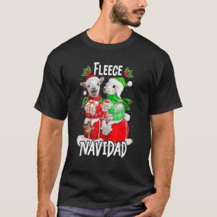 Fleece Feliz Navidad Niedliche Weihnachten T-Shirt