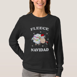 Fleece Feliz Navidad Weihnachtslicht Niedlich T-Shirt