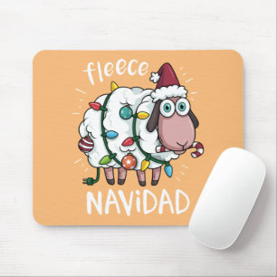 Fleece Frohe Weihnachten Lustiges Süßes Schaf Weih Mousepad