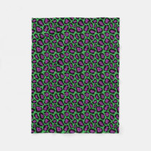 Fleece für grüne und Lila Leoparden