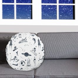 Fleece für Raumsonarsysteme Rundes Kissen