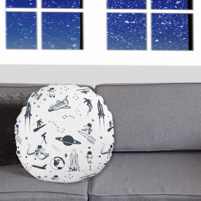 Fleece für Raumsonarsysteme Rundes Kissen (Von Creator hochgeladen)