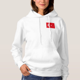 Fleece Jogger mit türkischer Flagge Hoodie