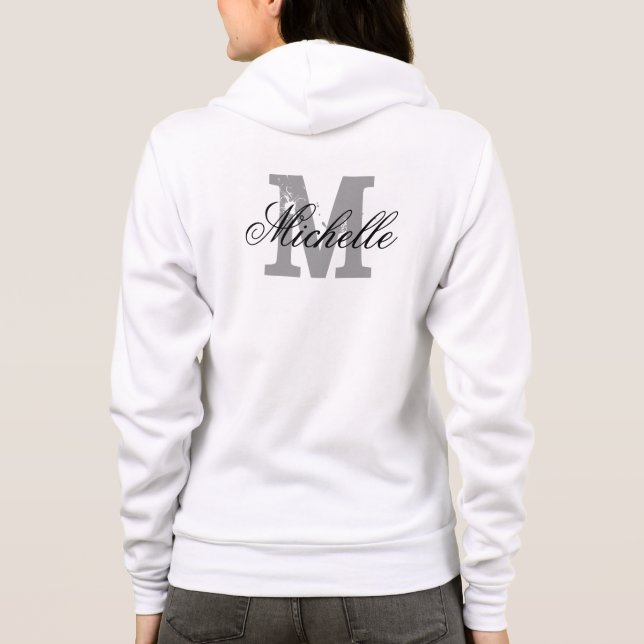 Fleece mit personalisiertem Namen für Frauen Hoodie (Rückseite)