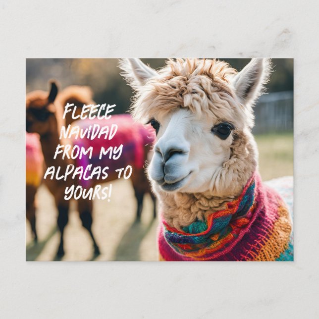 Fleece Navidad! Aplaca Postkarte (Vorderseite)