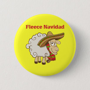 Fleece Navidad Button