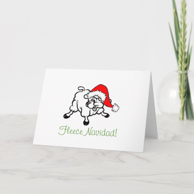 Fleece Navidad Card Feiertagskarte (Vorderseite)