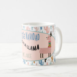 Fleece Navidad Christmas Llamas Kaffeetasse
