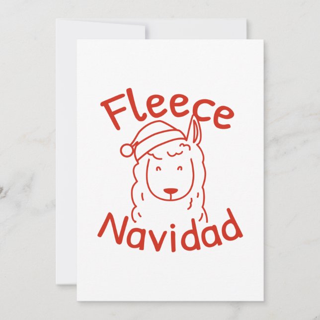 Fleece Navidad Dankeskarte (Vorderseite)