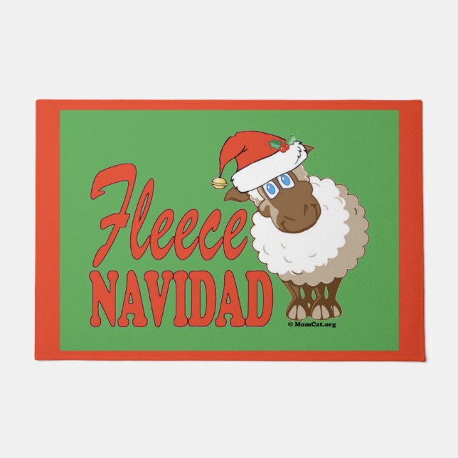 Fleece Navidad Doormat Fußmatte (Vorderseite)