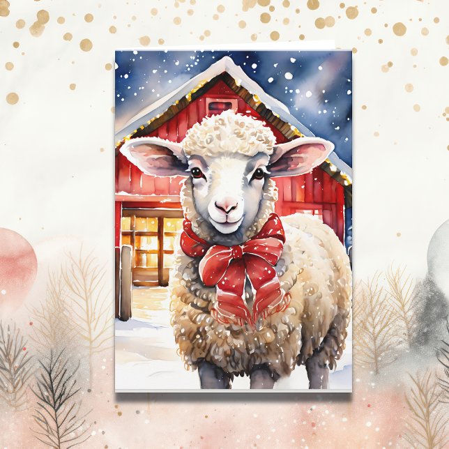 Fleece Navidad | Funny Christmas Sheep Puff Karte (Von Creator hochgeladen)