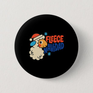 Fleece Navidad Funny Sheep Pub Weihnachtsfeiertag Button