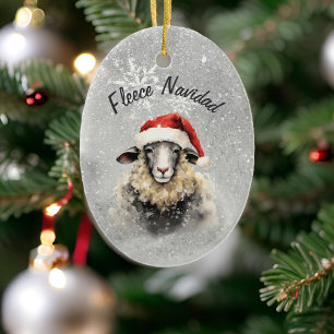Fleece Navidad Gray Sheep Weihnachtsschmuck