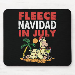 Fleece Navidad im Juli Lama Lustiges Weihnachten A Mousepad