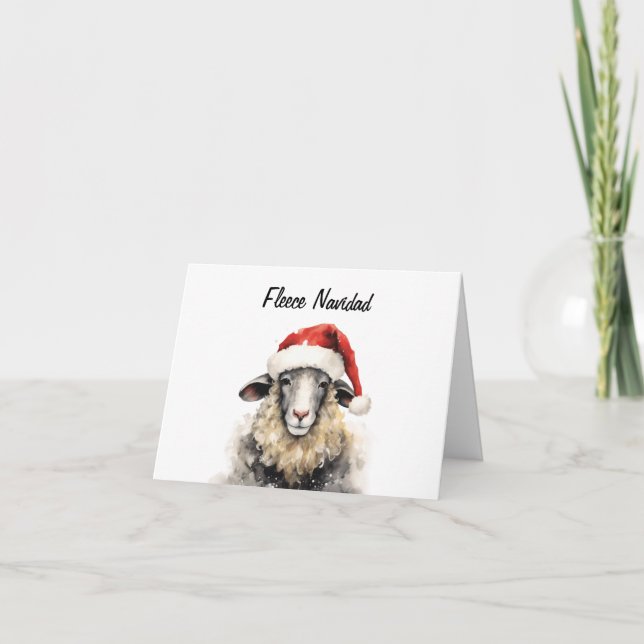 Fleece Navidad individuell anpassbar Dankeschön-Ka Dankeskarte (Vorderseite)