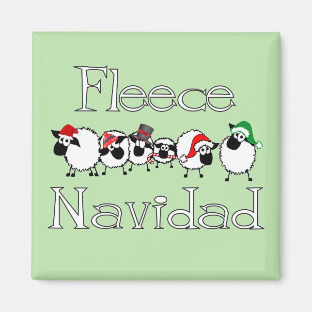 Fleece Navidad Kühlschrankmagnet Magnet (Vorne)