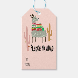 Fleece Navidad Llama Weihnachten Geschenkanhänger