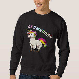 Fleece Navidad Llamacorn Unicorn Llama Weihnachten Sweatshirt