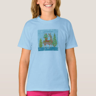 Fleece Navidad   Llamas Christmas T-Shirt