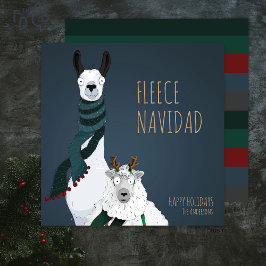 „Fleece Navidad“ Lustig Chic Elegant Wortspiel Feiertagskarte