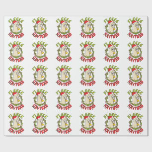 Fleece Navidad Lustiges Alpaka Weihnachten Geschenkpapier