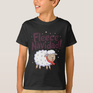 Fleece Navidad Lustiges Weihnachten Schaf Festlich T-Shirt