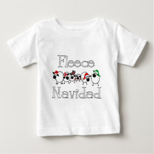 Fleece Navidad lustiges Weihnachtskleid Baby T-shirt