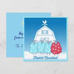Fleece Navidad Niedlich Weihnachtsschaf Personalis Feiertagskarte