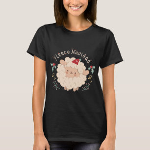 Fleece Navidad, Niedliches Weihnachtsschaf T-Shirt