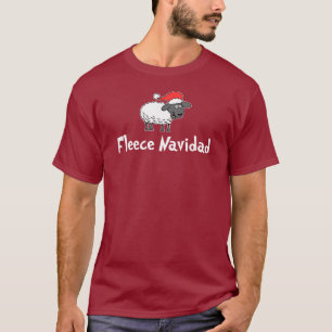 Fleece Navidad Santa Sheep Weihnachtsmann T-Shirt