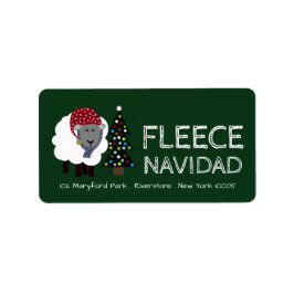 Fleece Navidad, spanischer Stil Weihnachten Adressaufkleber