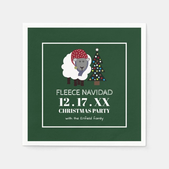 Fleece Navidad, spanischer Stil Weihnachten Serviette (Vorderseite)