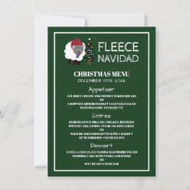 Fleece Navidad, Spanisches Weihnachtsmenü Einladung