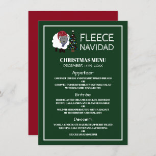 Fleece Navidad, Spanisches Weihnachtsmenü Einladung