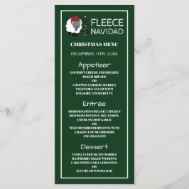 Fleece Navidad, Spanisches Weihnachtsmenü Menükarte