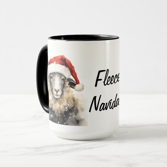 Fleece Navidad Tasse (Vorderseite Links)