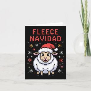 Fleece Navidad Ugly Sweater Funny Christmas Sheep Karte
