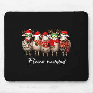 Fleece Navidad Weihnachten Spanisch Schaf Santa Sc Mousepad