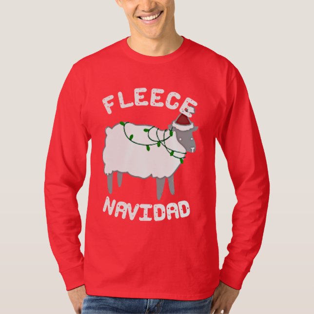 Fleece Navidad Weihnachten T-Shirt (Vorderseite)