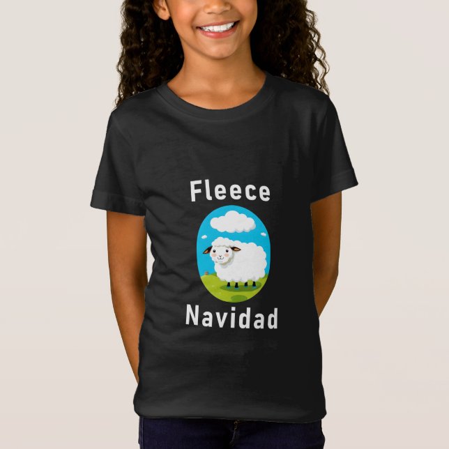 "Fleece Navidad" Weihnachten T-Shirt (Vorderseite)
