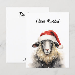 Fleece Navidad Weihnachts-Flatcard Feiertagskarte
