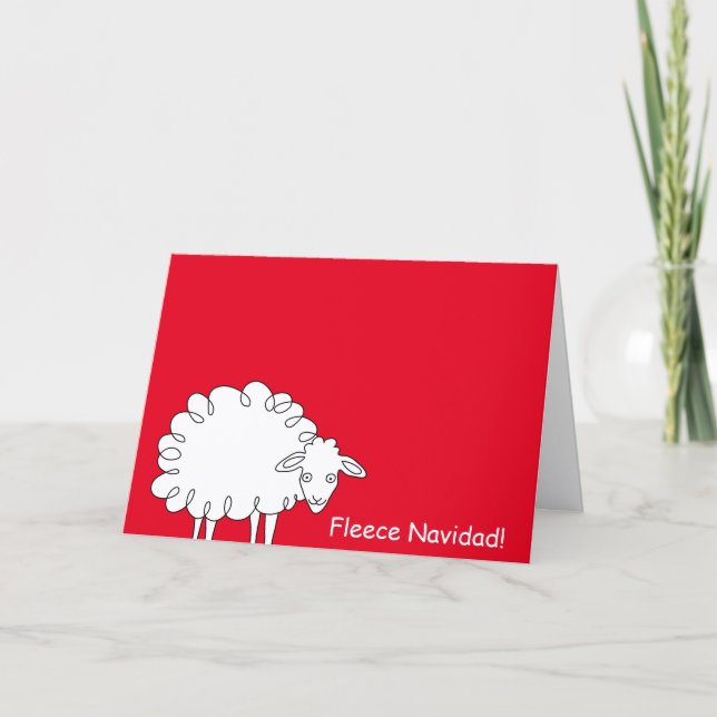 Fleece Navidad Weihnachtskarte Karte (Vorderseite)