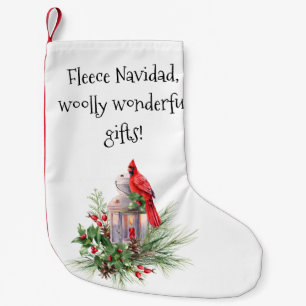 Fleece Navidad, Wooly Wunderbare Geschenke! Kleiner Weihnachtsstrumpf