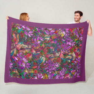 Fleece-umfassendes abstraktes beflecktes mit fleecedecke