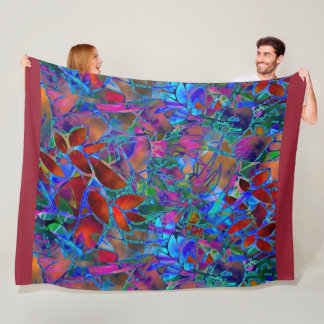 Fleece-umfassendes abstraktes beflecktes mit fleecedecke