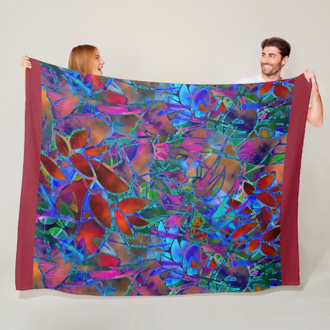 Fleece-umfassendes abstraktes beflecktes mit fleecedecke (Beispiel)