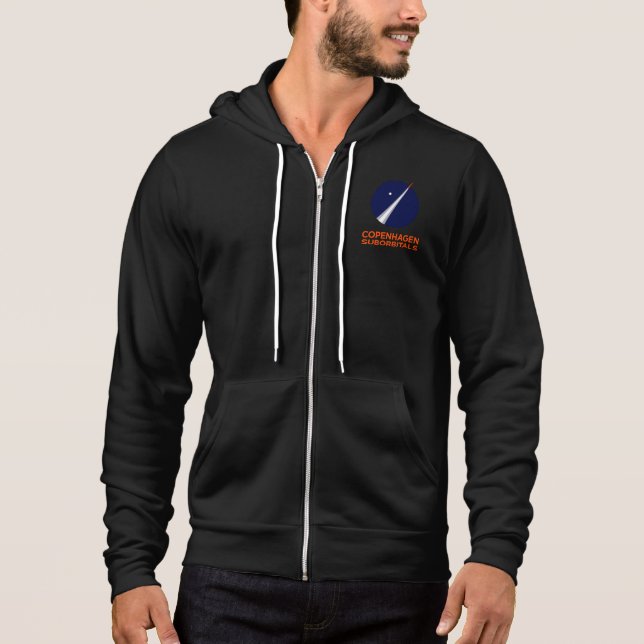 Fleece-ZipHoodie mit Logo Kopenhagens Suborbitals Hoodie (Vorderseite)